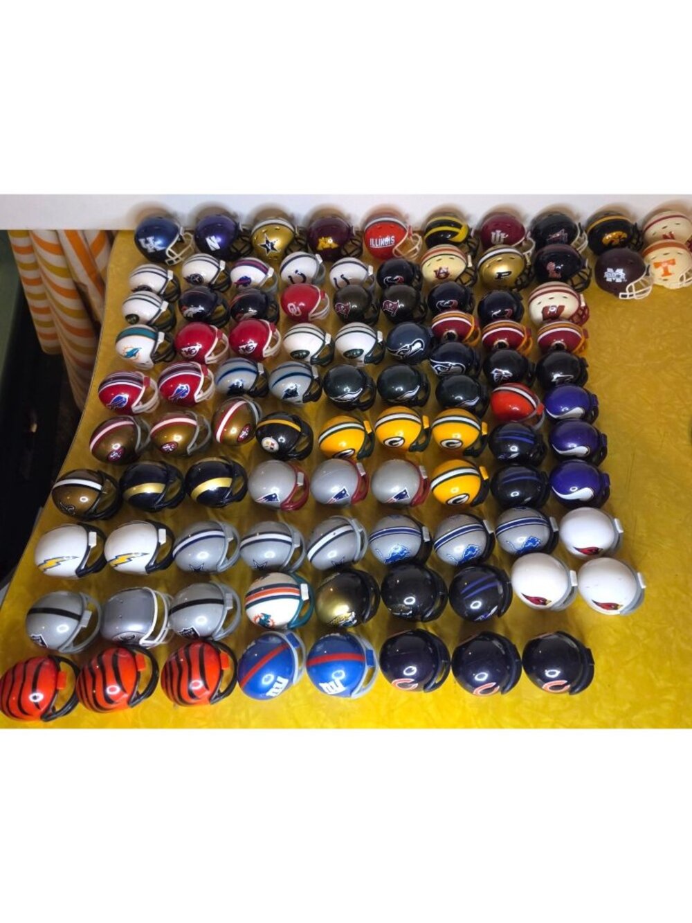 Lot Of 95 NCAA NFL Mini Football Helmets Collectible Set Riddel